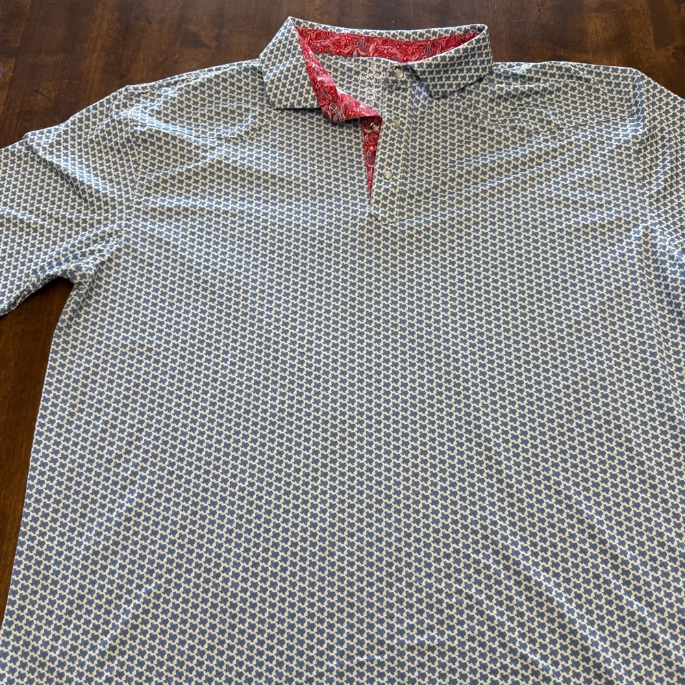 Men’s Iron Oaks Polo Texas Print Pearl Snaps 2XL
